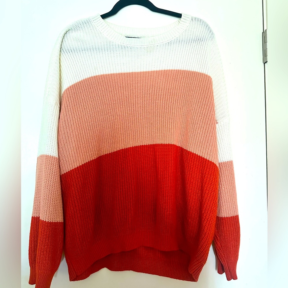 Colorblock drop shoulder sweater